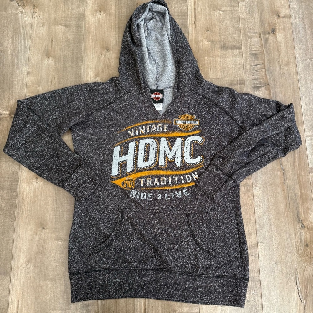 Harley-Davidson Hooded Sweatshirt Pullover Women Small HDMC Vintage Traditional